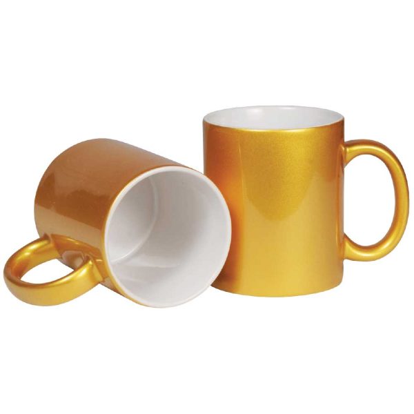 36 Gold Ceramic Mugs