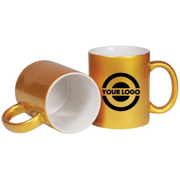 50 Gold Ceramic Mugs