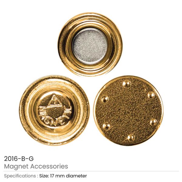 3000 Gold Plated Round Button Magnets