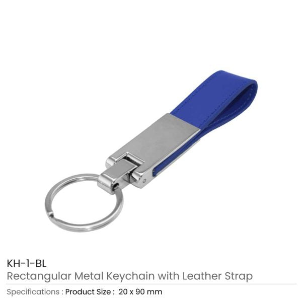 250 Metal Key Chains with Leather Strap