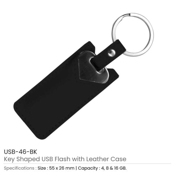 100 Key Shaped USB with Leather Case