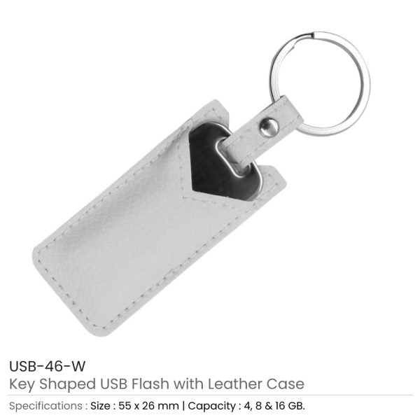 100 Key Shaped USB with Leather Case