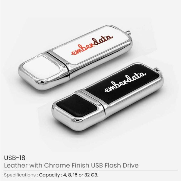 500 Leather with Chrome Finish USB