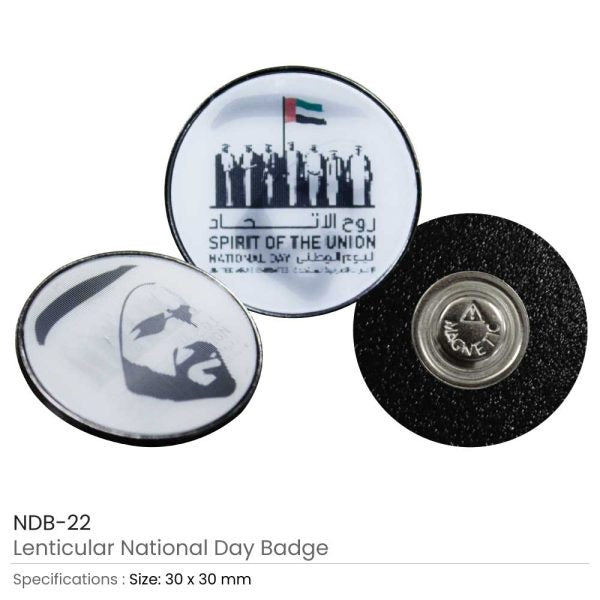 1500 Lenticular National Day Badges