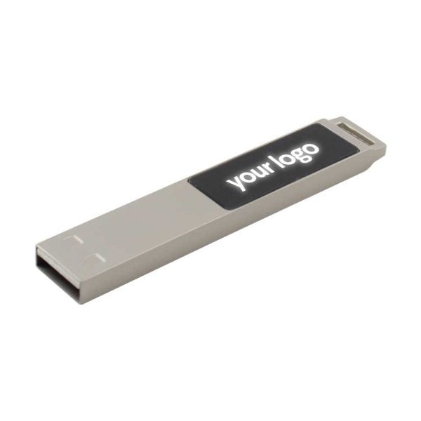 500 Light-Up Silver Metal 16GB USB