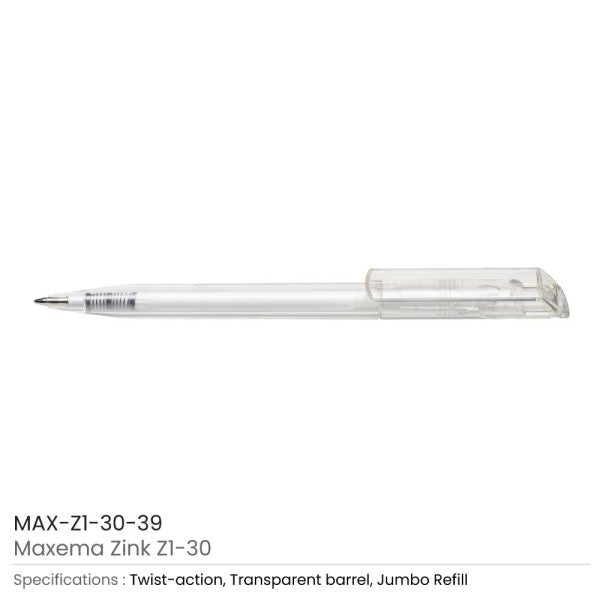 50 Maxema Zink Pens Transparent body