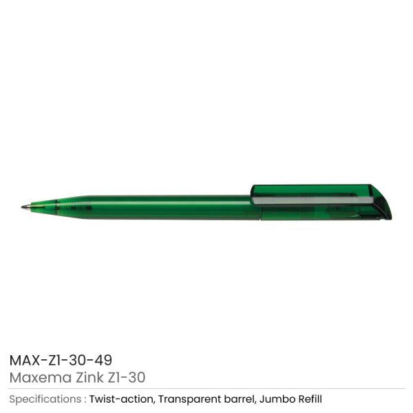 1000 Maxema Zink Pens Transparent body