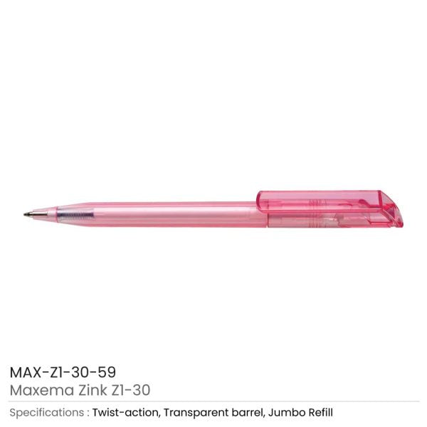 50 Maxema Zink Pens Transparent body