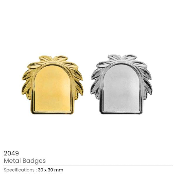 100 Metal Logo Badges