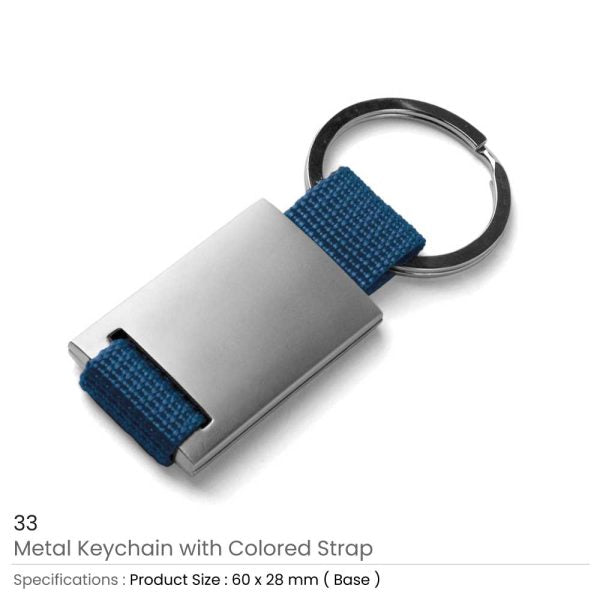 250 Metal Keychain with Strap