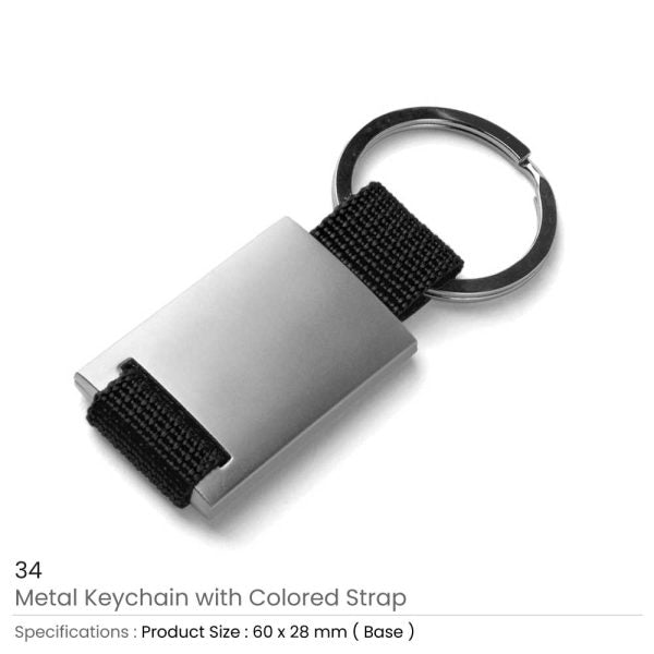 250 Metal Keychain with Strap