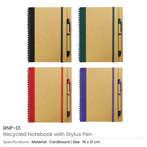 80 Recycled Notepad with Pen