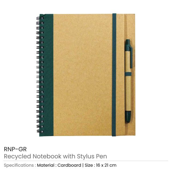 80 Recycled Notepad with Pen