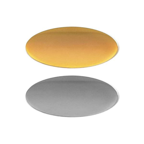 250 Oval Flat Metal Badges