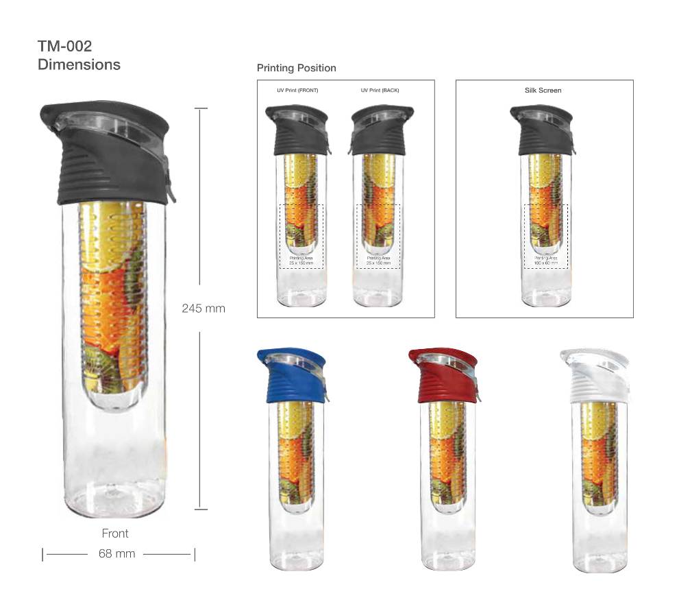 50 Water Bottle with Fruit Infuser