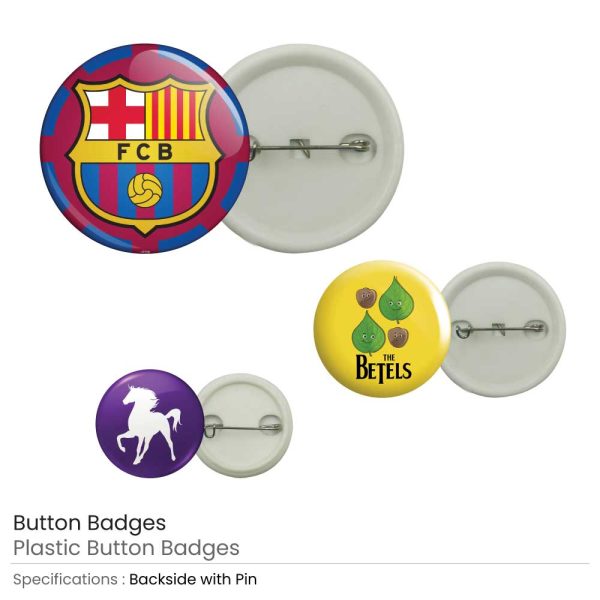 1000 Plastic Button Badges