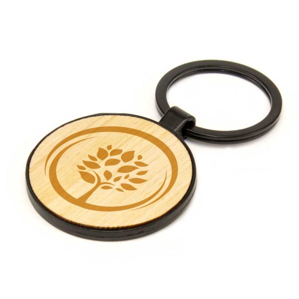 50 Metal Keychain with Bamboo