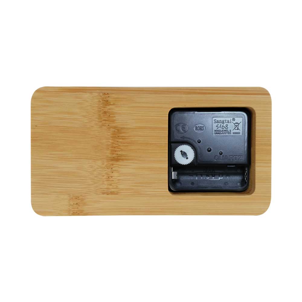 50 Rectangular Bamboo Desk Clock