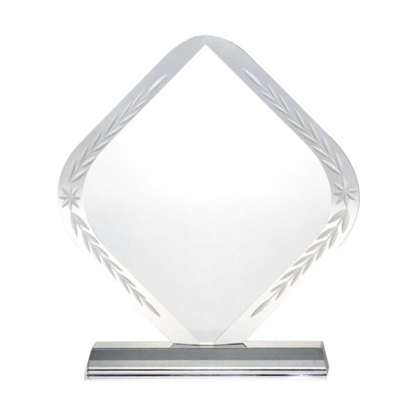 50 Rhombus Shaped Crystal Awards with Engraved Design & Box