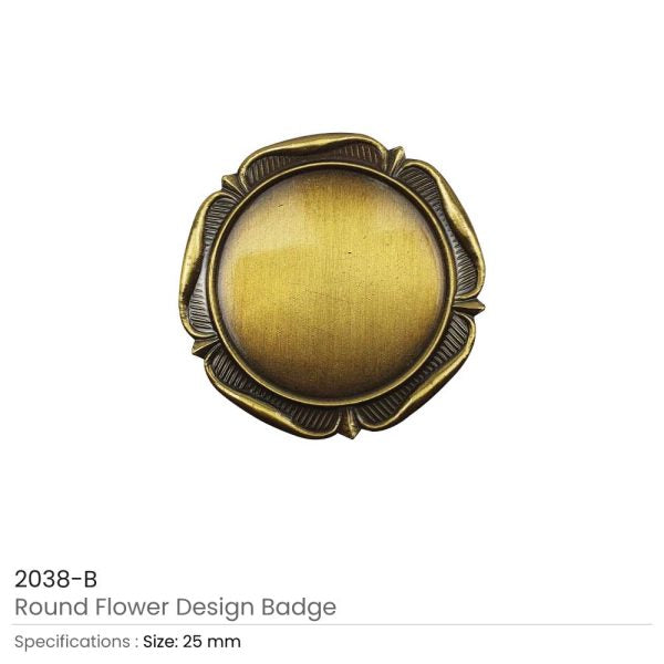 250 Round Flower Design Logo Badges