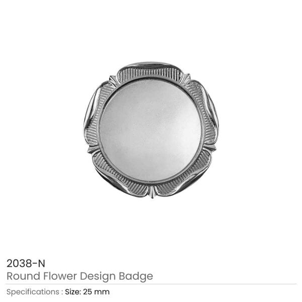 250 Round Flower Design Logo Badges