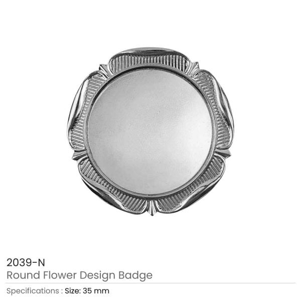 250 Round Flower Design Logo Badges