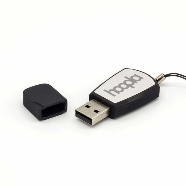 100 Black Rubberized USB Flash