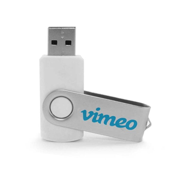 500 Silver Swivel USB Flash Drives