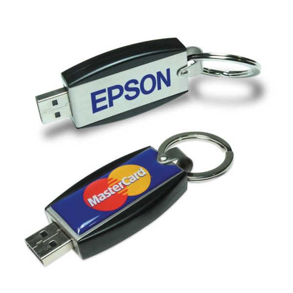 80 Slide Button USB with Key Holder