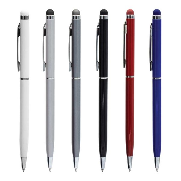 50 Slim Metal Pens with Stylus