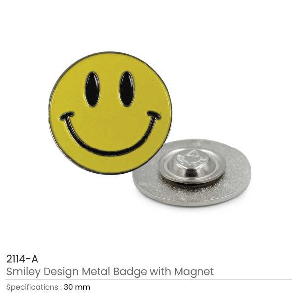 1000 Smiley Metal Badges