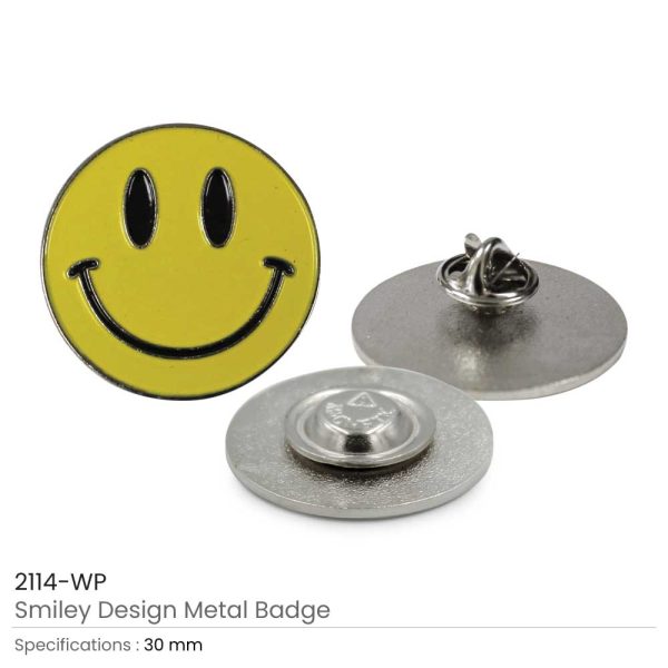 1000 Smiley Metal Badges