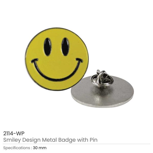 1000 Smiley Metal Badges