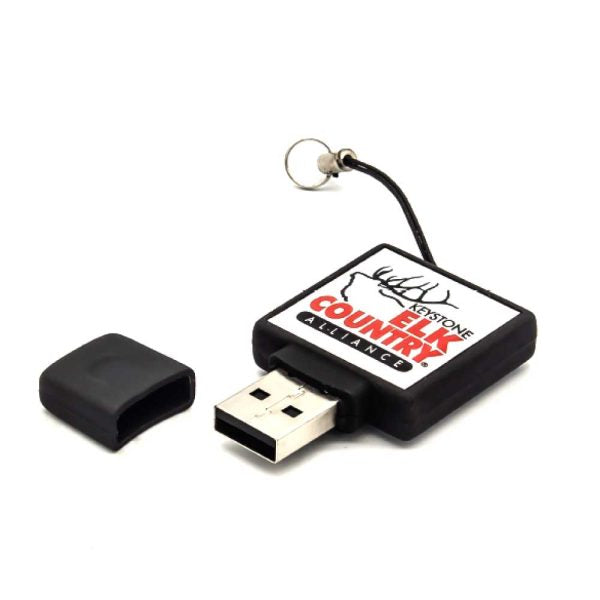 100 Square Black Rubberized USB Flash Drives