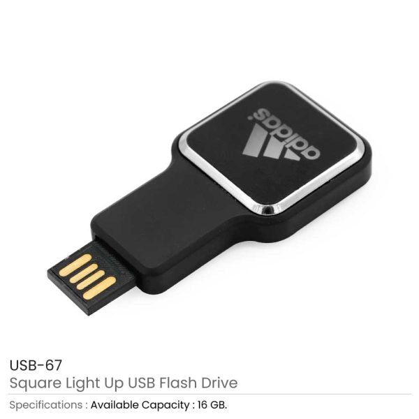 1000 Square Light Up Logo USB