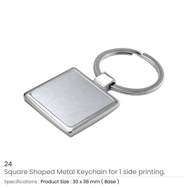 50 Square Metal Keychains