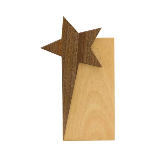 24 Star Design Wooden Trophy