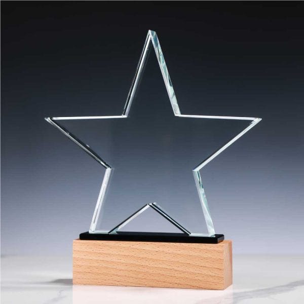 50 Star Shaped Crystal Awards