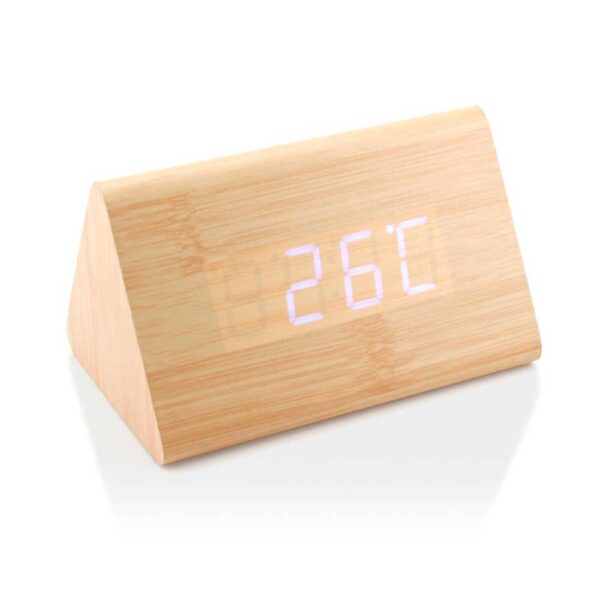 50 Triangular Wooden Desk Clock