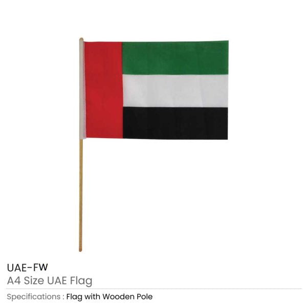 100 UAE Flags A4 Size