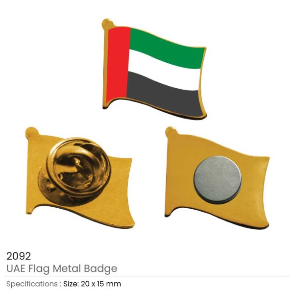 250 UAE Flag Badges