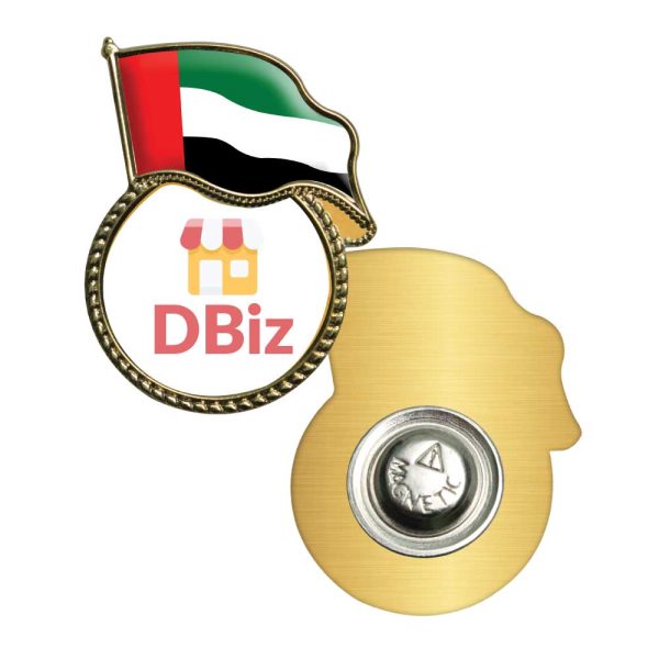 200 UAE Flag Metal Badges with Magnet