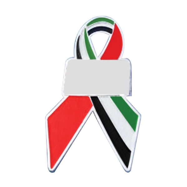 500 UAE Flag Ribbon Metal Badges