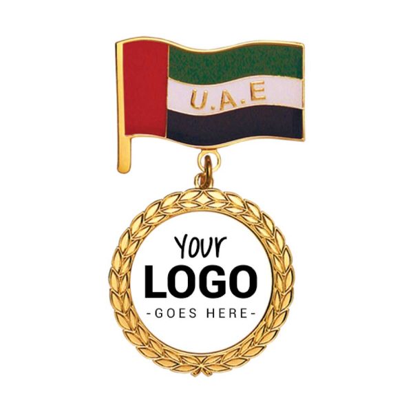 100 UAE Flag and Medal Badges