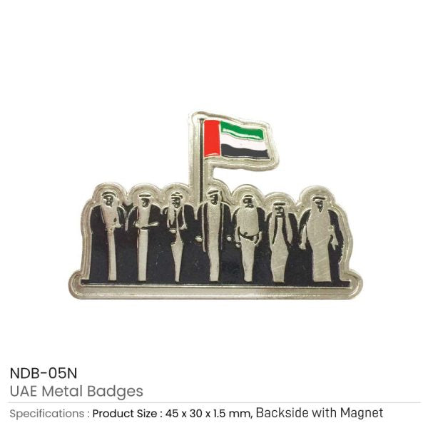 1000 UAE Metal Badges with Magnet