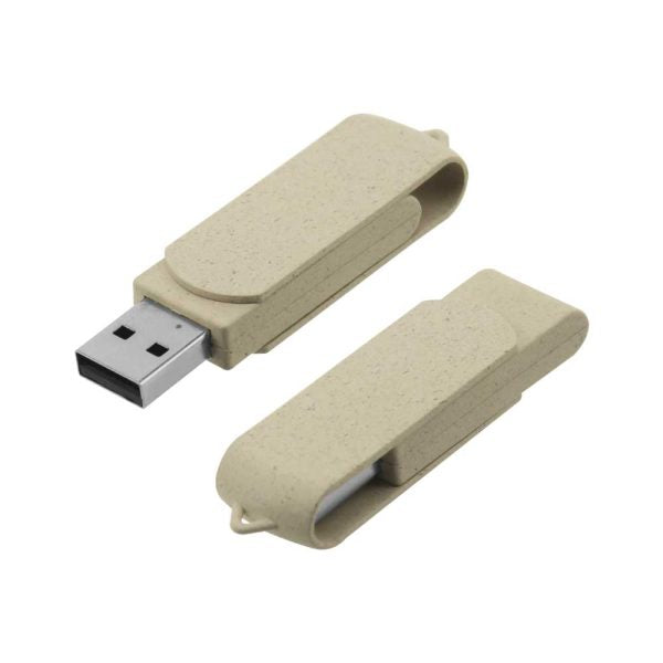 200 Wheat Straw Swivel USB Flash Drives