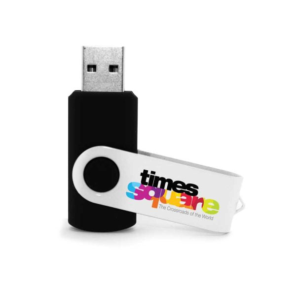 500 White Swivel USB Flash Drives