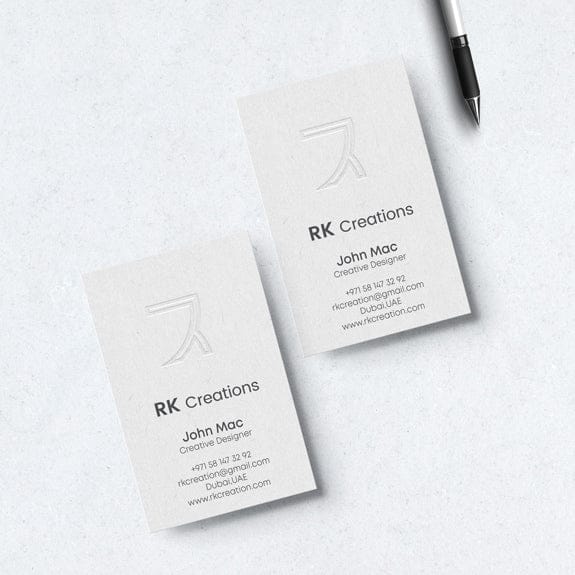 Debossed Business Card