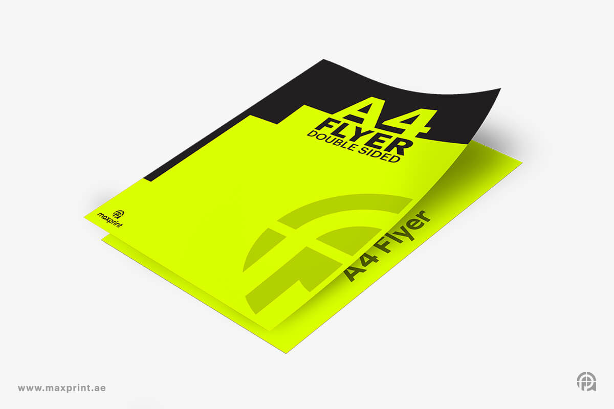 2000 Flyers A4 Real Size, 170 GSM Glossy Paper