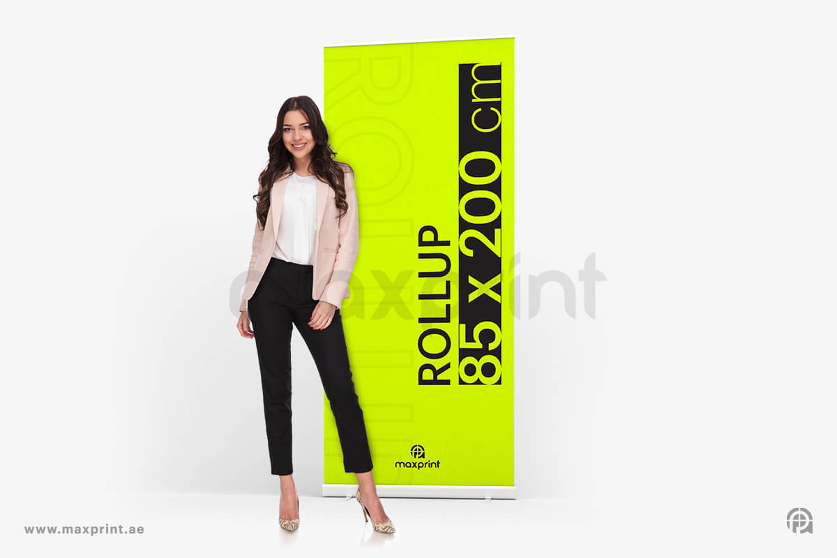 1 Roll up Banner 85 x 200cm